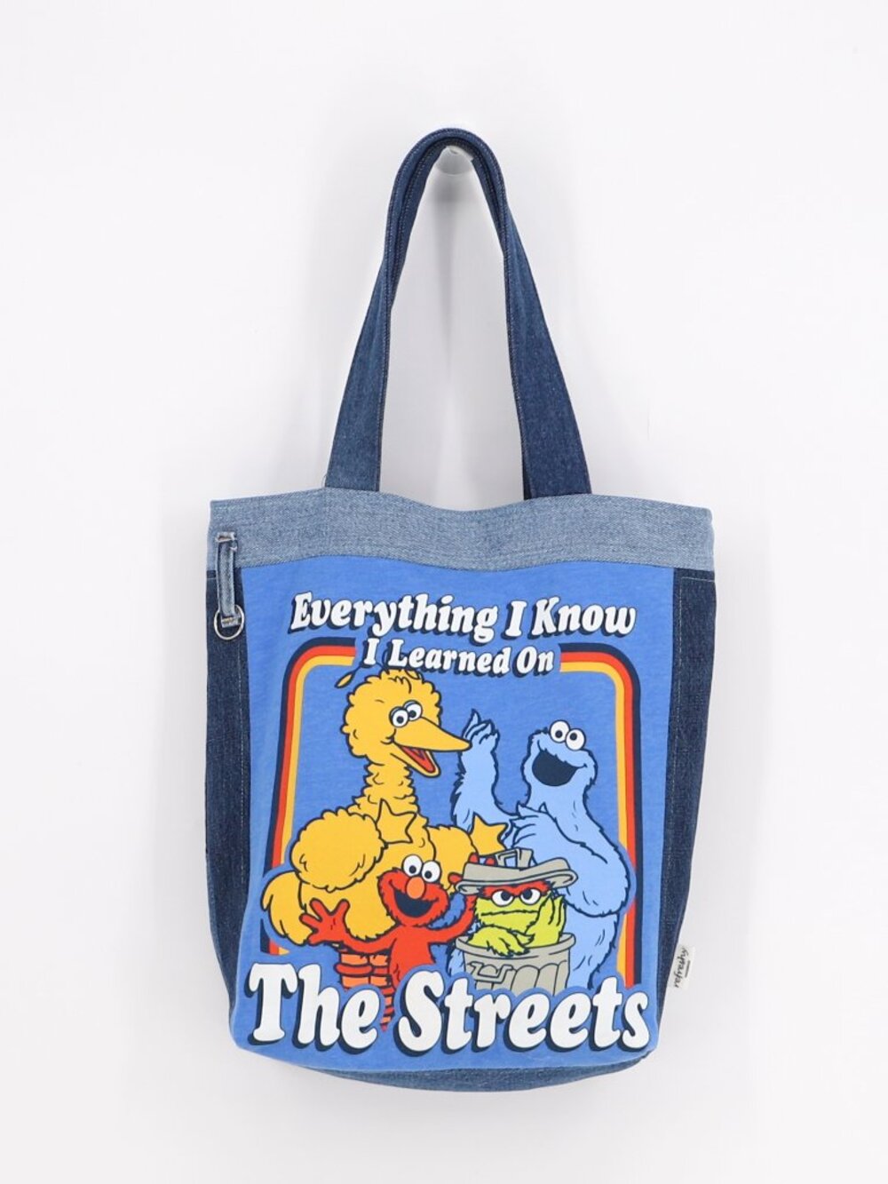 Sesame Street Handmade Denim Tote Bag Upcycled Everything I Know